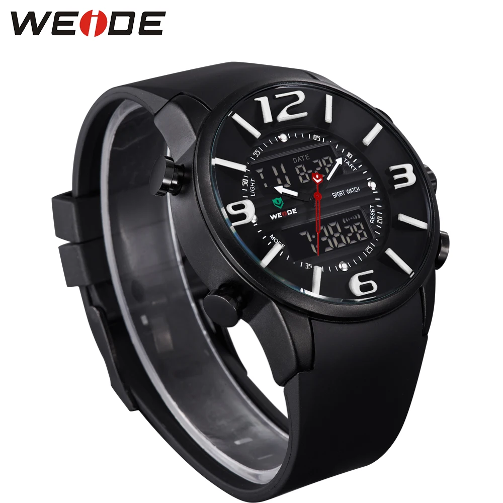 Новинка 2017 года белый WEIDE Мода Повседневная часы Водонепроницаемый ЖК-дисплей