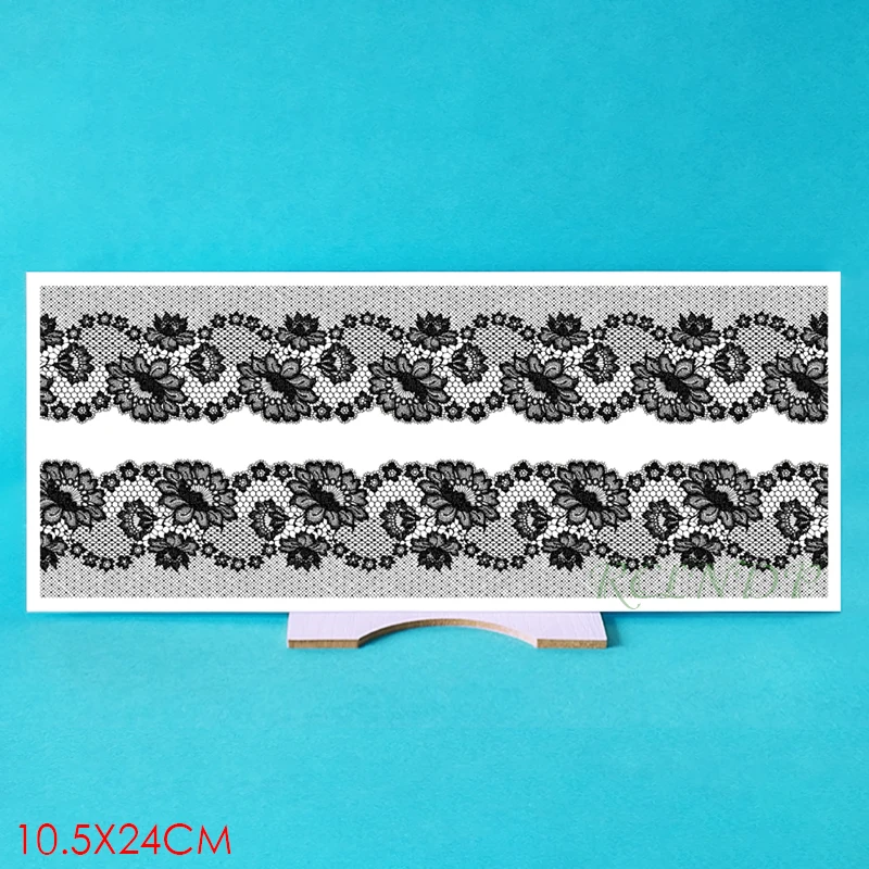 Waterproof Temporary Tattoo Sticker Sexy Lace Dot Flower Blossom Tatto Flash Tatoo Fake Tattoos on Arm Leg for Girl Women Lady | Красота и