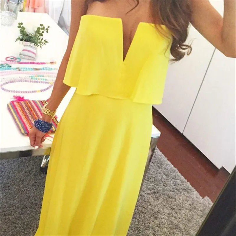 2018 высококачественное элегантное платье с открытыми плечами и рюшами