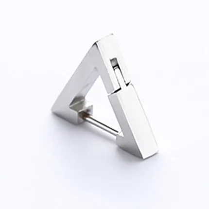 triangle silver 1 шт. Gethic модные треугольные квадратные серьги-гвоздики с ромбовидным сердцем из нержавеющей стали для мужчин и женщин - Окраска металла: triangle silver