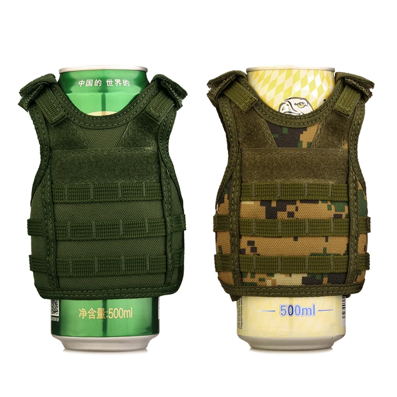 Пивные военные жилеты Molle Тактические Премиум мини миниатюрные охотничьи охладители напитков регулируемые плечевые ремни Крышка чайника