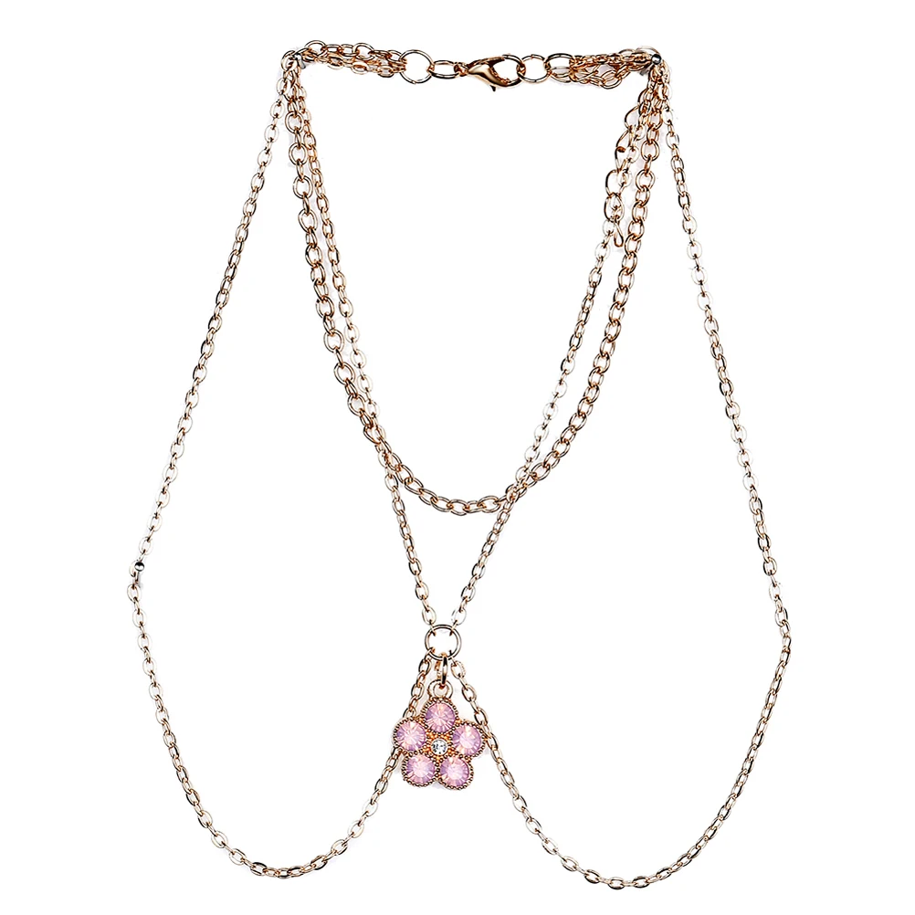 PIXNOR модный двухслойный сплав Armlet рука цепи подвеска с золотым цветком | Отзывы и видеообзор