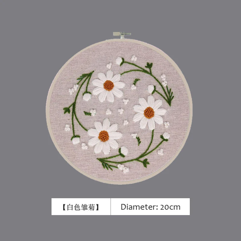 JH043 DIY ленты для вышивки для начинающих наборы для рукоделия вышивка крестиком Красочные цветы и суккуленты и венок настенные художественные украшения дома - Цвет: JH043