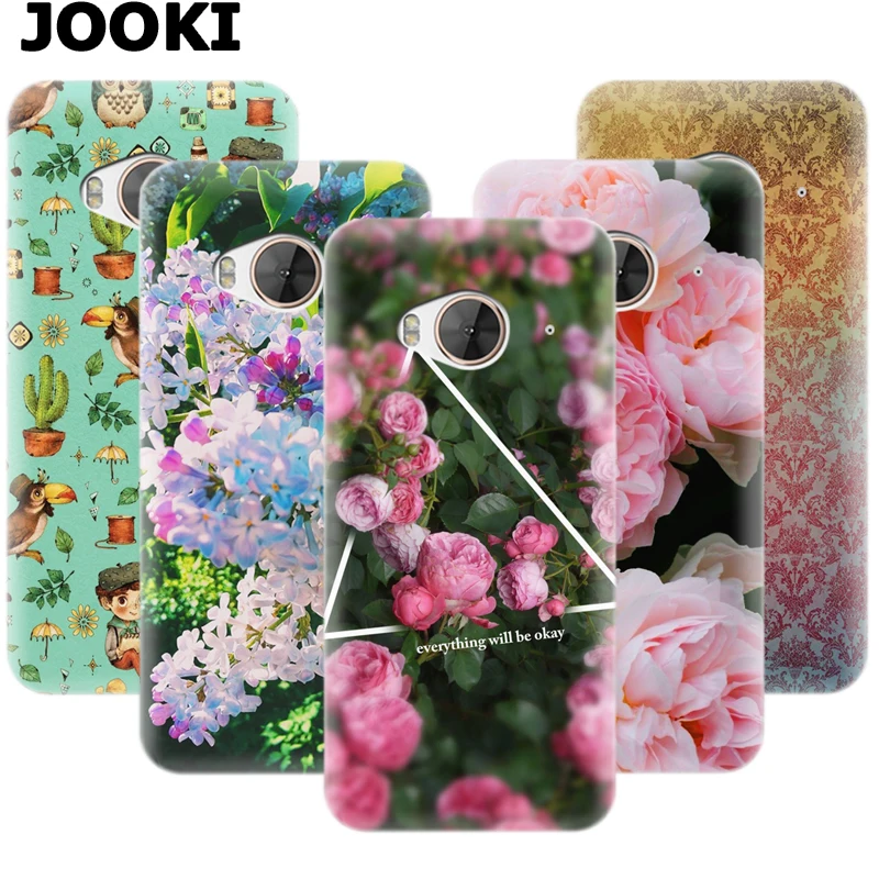 JOOKI чехол для HTC one Me Dual Sim чехол с цветочным принтом пластиковый чехол для HTC one Me откидная крышка для one m9ew Цветок Лето