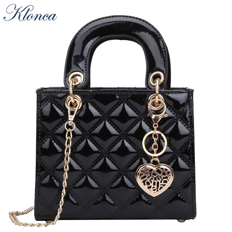 Klonca High Quality PU Leather Female Handbag Classic Diamond Lattice Women Shoulder Bag 2019 New Fashion Casual Bags | Багаж и сумки
