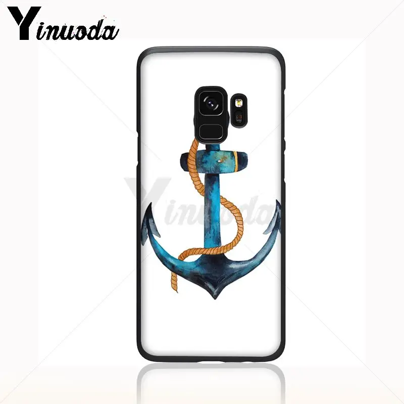 Yinuoda морской тату синяя лодка якорь искусство Мягкий силиконовый чехол для