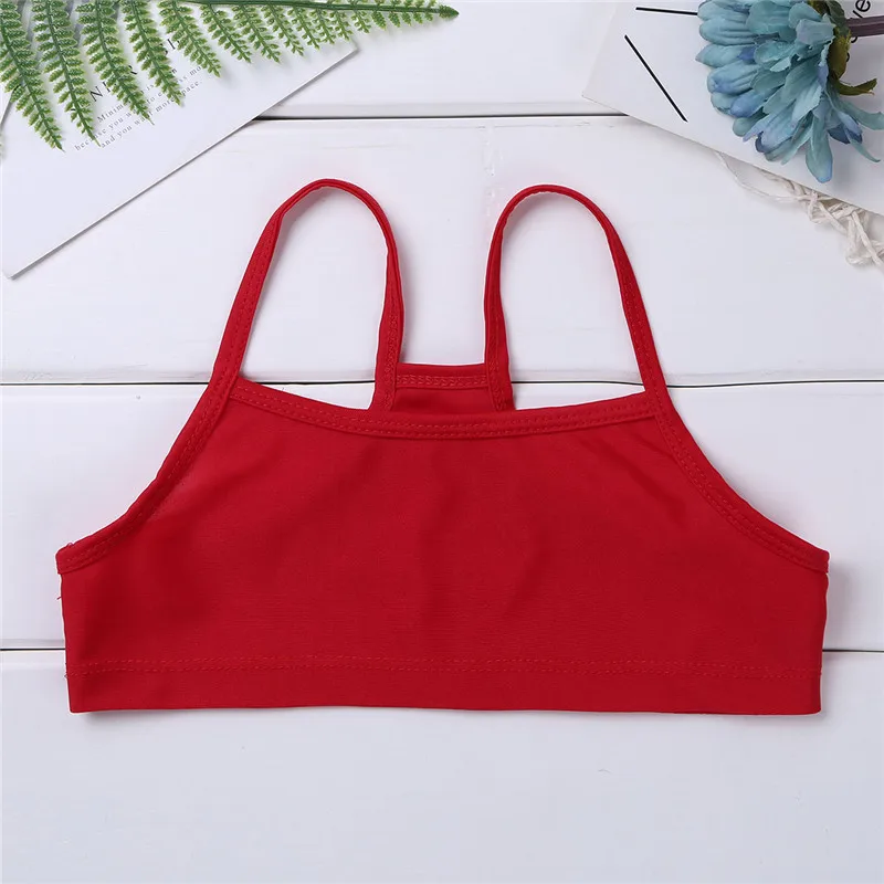 Эластичные черные майки FEESHOW для маленьких девочек бюстгальтер топ укороченный