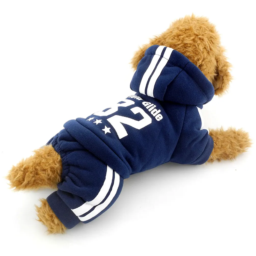 Зимний спортивный костюм для маленьких собак одежда в спортивном стиле флисовая