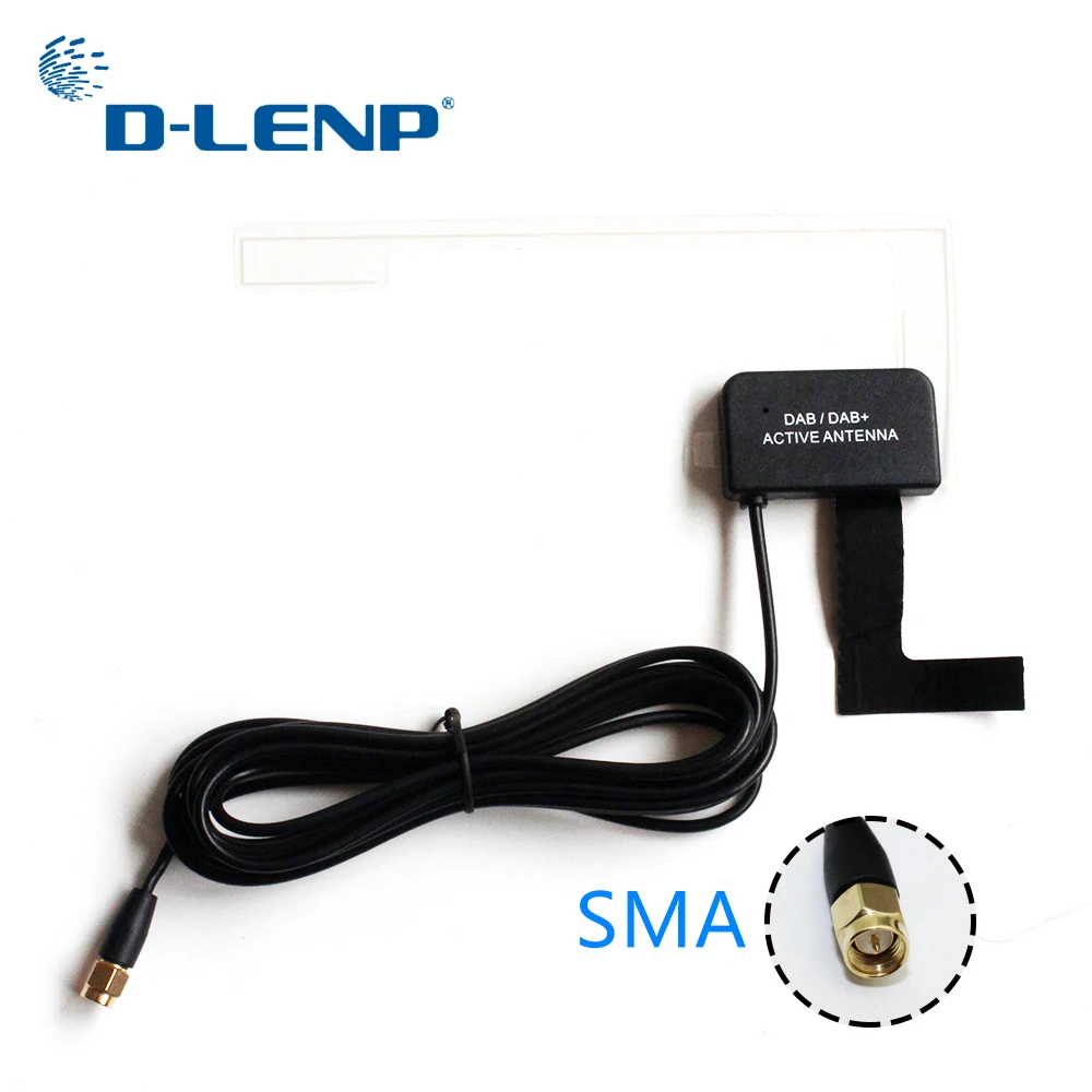 Dlenp DAB+ цифровая стерео радио антенна SMA разъем для Pioneer AN-DAB1Right угловой разъем автомобильное крепление для стекла под прямым углом