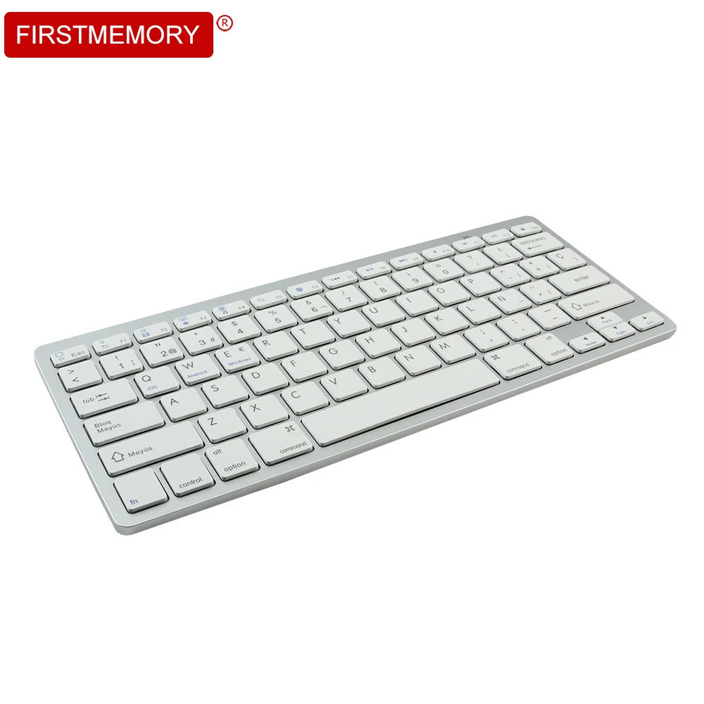 Беспроводной Bluetooth клавиатура multi язык ультра тонкая 78 колпачки испанским и