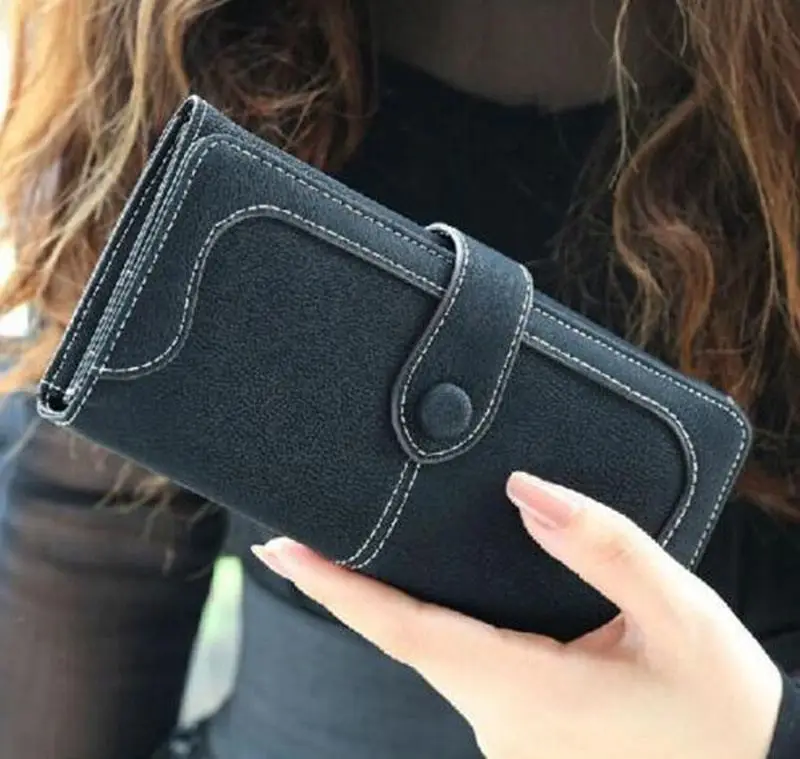 black LITTHING, модные женские кошельки, длинный стильный многофункциональный кошелек, кошелек из искусственной кожи, женский клатч, держатель для карт Carteira - Цвет: black