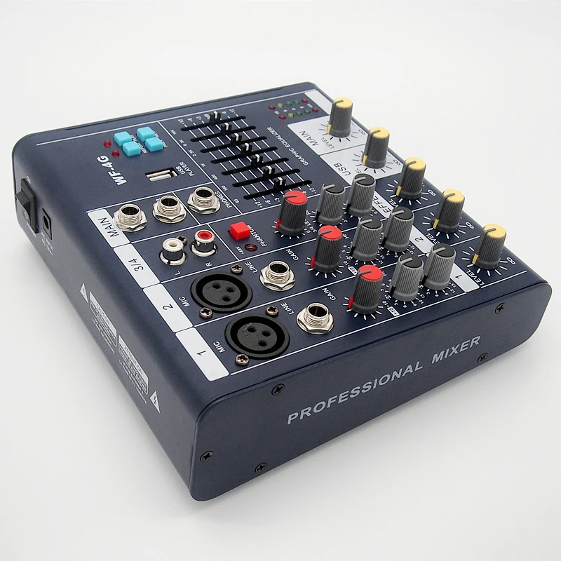 Finlemho DJ микшер аудио USB консоль WF4G 4 Way Профессиональный усилитель мощности сабвуфер динамик линейный массив 48 В фантомное питание