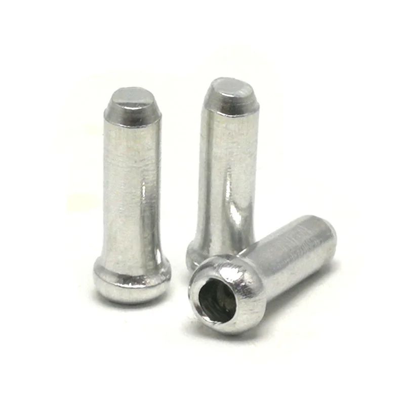 Silver(50PCS) 50 шт./лот, велосипедный тормоз, переключатель, внутренний кабель, концевые колпачки, наконечники для кабеля, наконечник для провода, подходит для переключения тормозов, переключатель, внутренний кабель - Цвет: Silver(50PCS)
