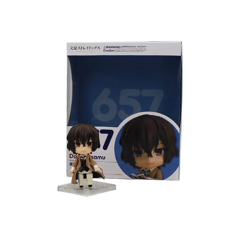 657 with box 9 см 2 стиля новинка, лидер продаж, аниме Bungo бродячие собаки дазай Осаму Chuya Nakahara Nendoroid 657#676# ПВХ фигурка модель игрушки подарки - Цвет: 657 with box