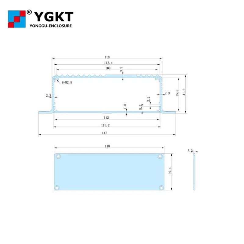 Алюминиевый теплоотвод алюминиевый корпус для hdd электронной экструзии чехол |