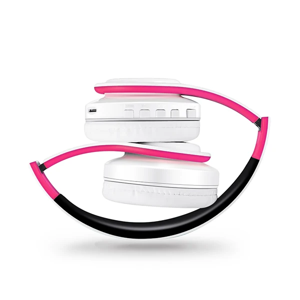 White Rose Беспроводные Bluetooth наушники, стерео гарнитура, музыкальная гарнитура, поддержка sd-карты с микрофоном для мобильного ipad - Цвет: White Rose