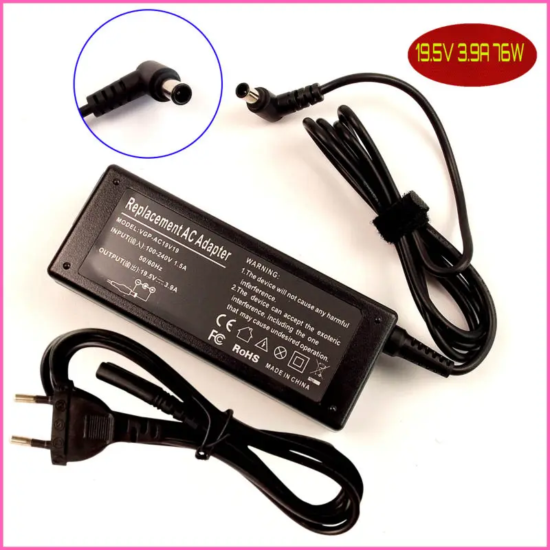 

For Sony VAIO PCG-9000 PCG-FR PCG-FX PCG-SX PCG-XF 19.5V 3.9A Laptop Ac Adapter Charger POWER SUPPLY Cord