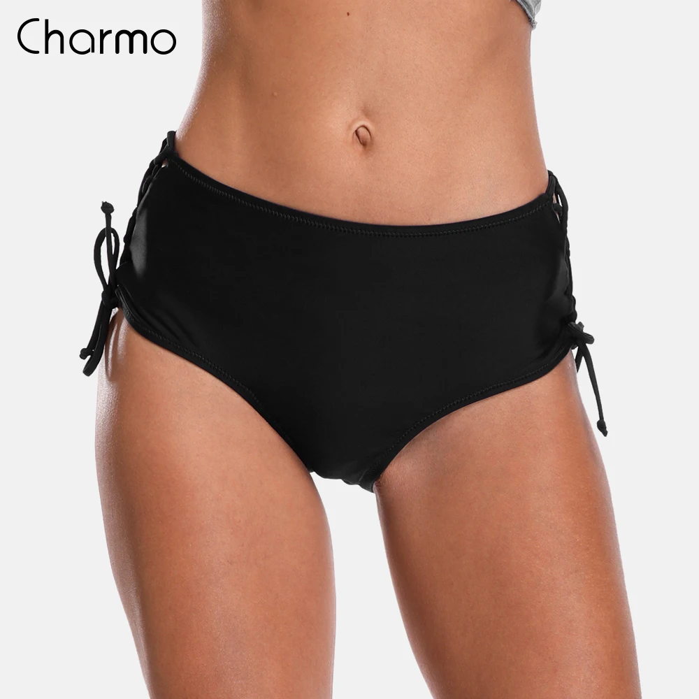Charmo, женские плавки, женские одноцветные плавки, Шорты для плавания, женские шорты, бикини, бандажные сексуальные трусы
