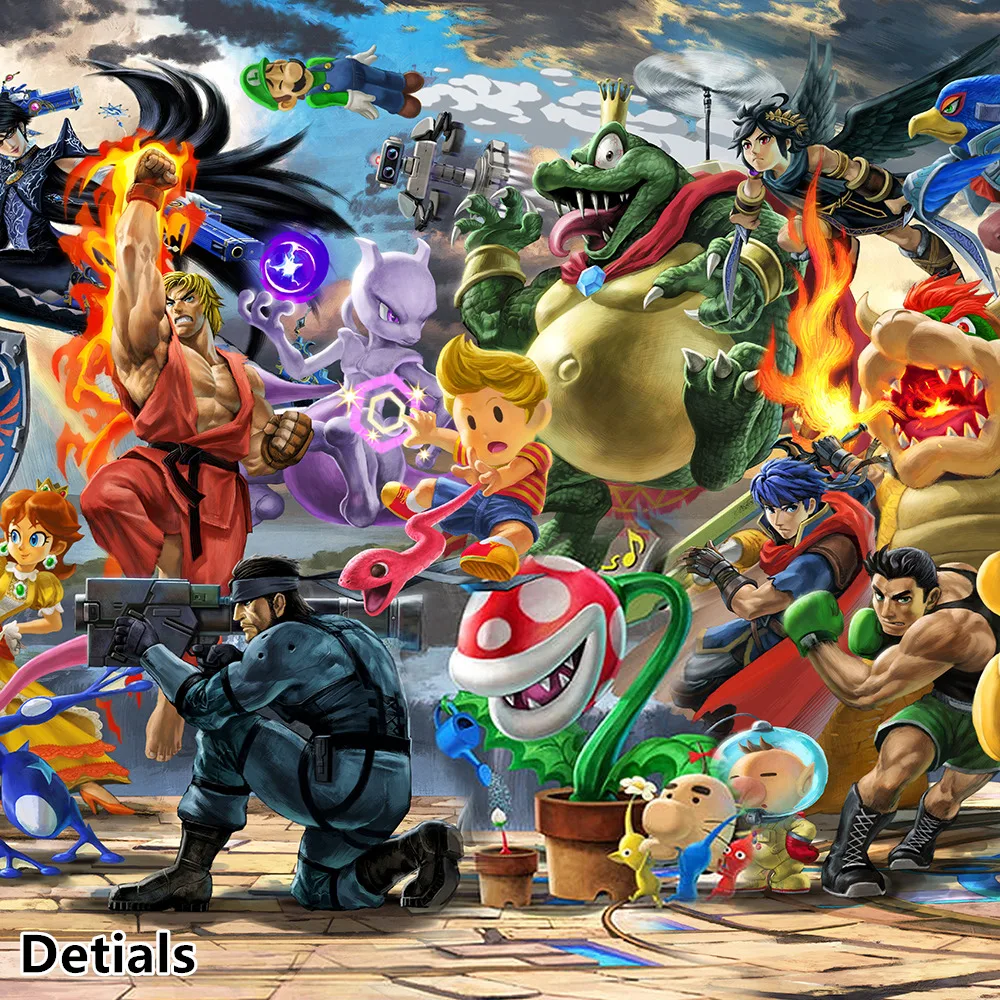 1 шт. Новейшая игра Super Smash Bros художественный постер картины Smash Brothers мультфильм Настенная картина холст живопись для дома Декор