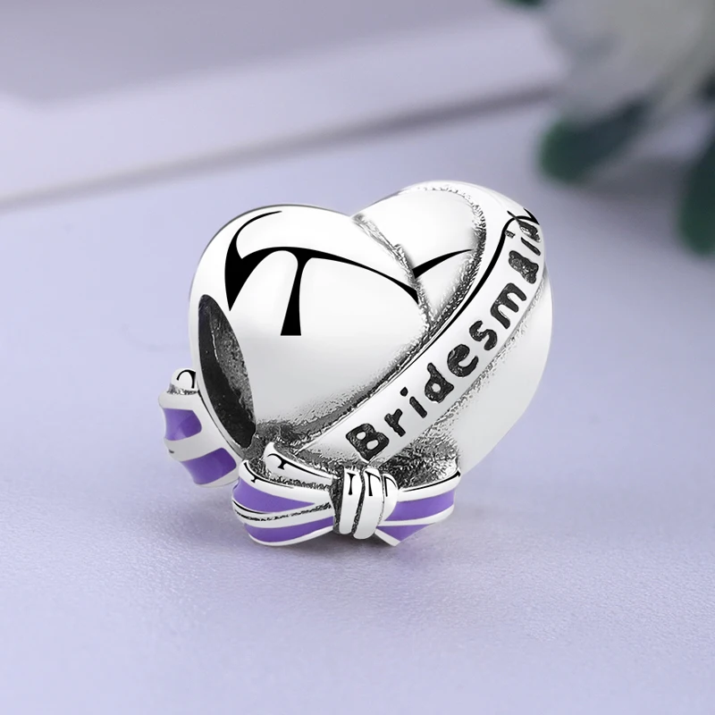 Charms Original 925 Sterling Silver Heart Women Beads For Jewelry Making Charm Fit Bracelet Diy Best Bridesmaid | Украшения и