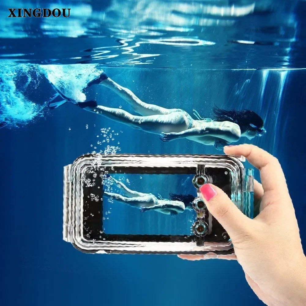 XINGDUO чехол для iPhone 5 подводный телефона 40 м водонепроницаемый дайвинг фото корпус