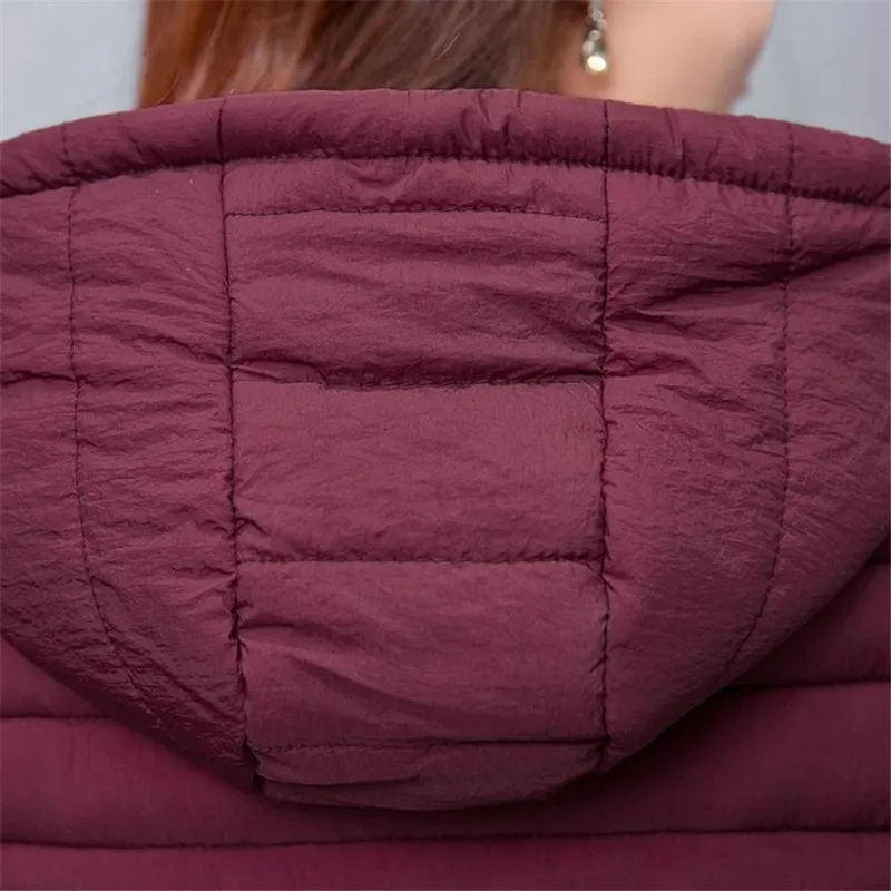 

Plus Size L-5XL Winter Jacket Women Cotton Jacket Winter Coat Women Thicken Warm Parka Female Patchwork Hooded Overcoat CM253