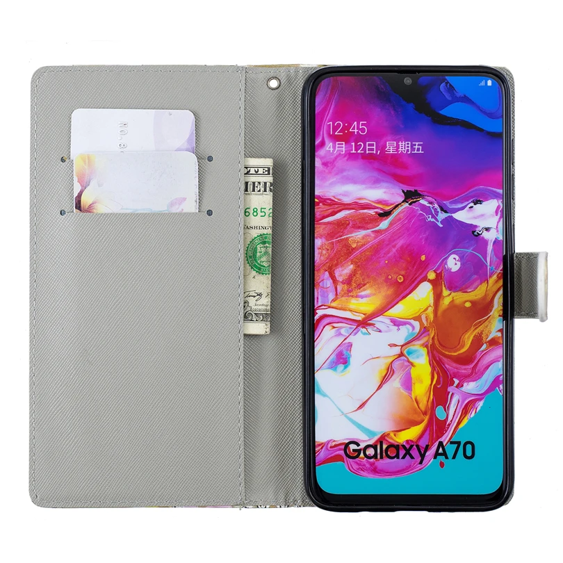 Phone Case For Samsung A20 A30 A40 A50 A70 M10 M20 M30 Flip 3D Patterned Leather Card Wallet Cover |