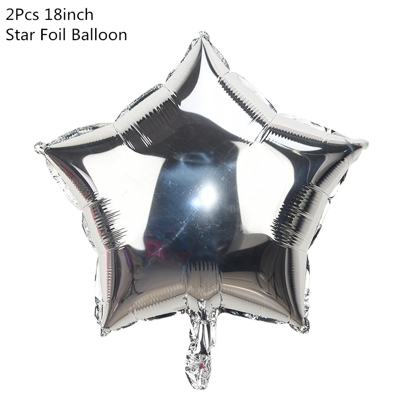 2pcs 18inch star Космическая вечеринка астронавт ракета корабль фольгированные шары Галактика/Солнечная система тематическая вечеринка Мальчик Дети День рождения украшения сувениры - Цвет: 2pcs 18inch star