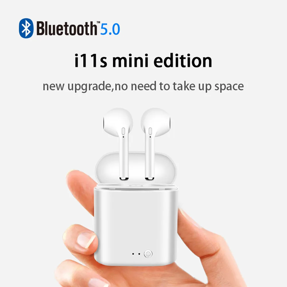 I11 TWS мини беспроводные Bluetooth наушники 5,0 Беспроводные наушники вкладыши гарнитура i7s с микрофоном для Xiaomi всех смартфонов