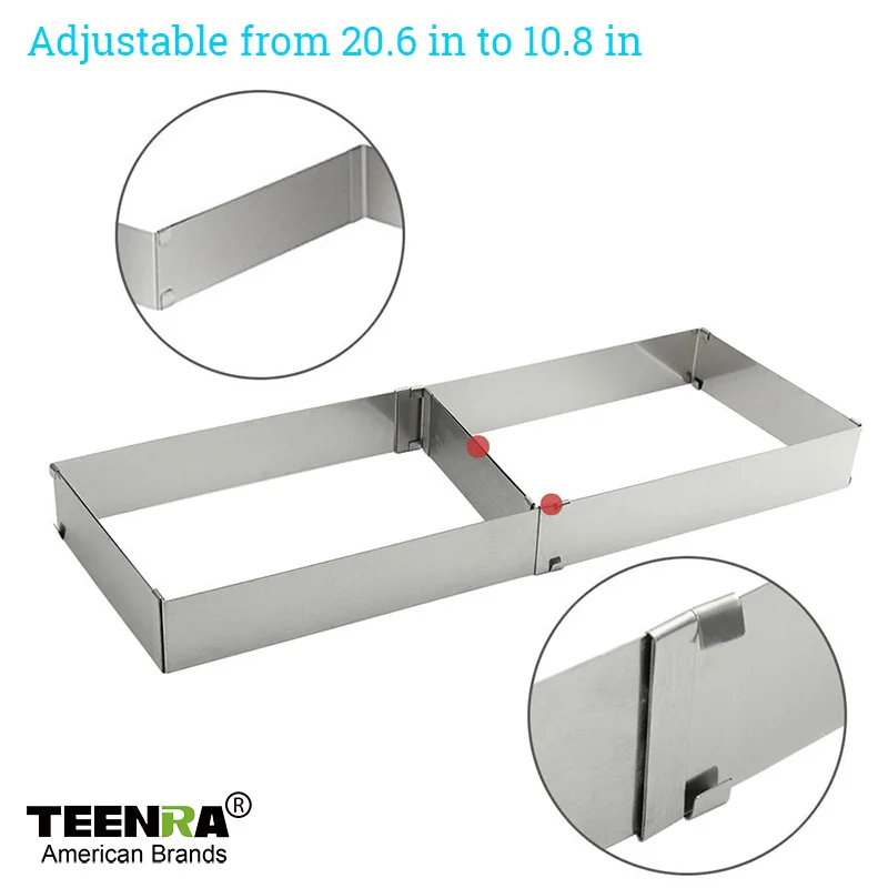 TEENRA 1 шт. Регулируемая форма для Мусса Выдвижная квадратная выпечки мусс