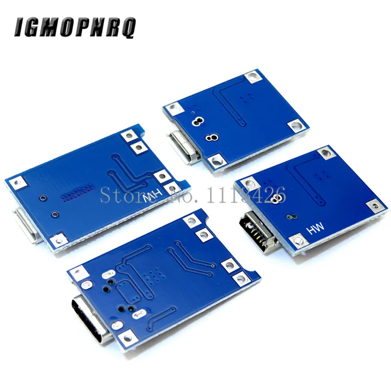 10 шт. зарядная плата TP4056 с Micro USB 5 В 1A 18650|Интегральные схемы| |