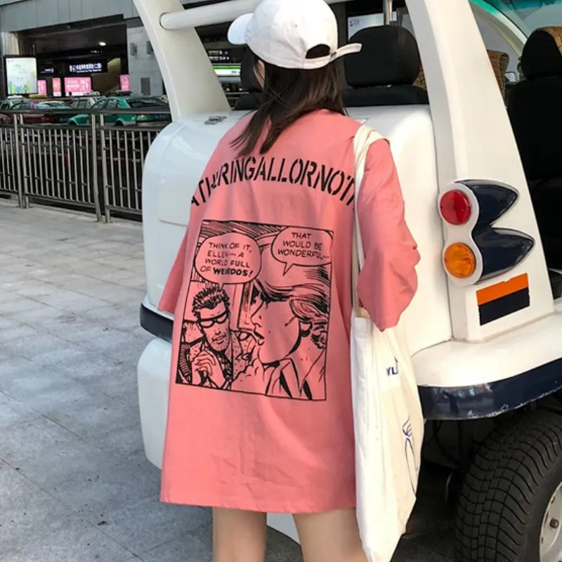 Женская футболка с круглым вырезом Korobov Harajuku корейские женские футболки коротким