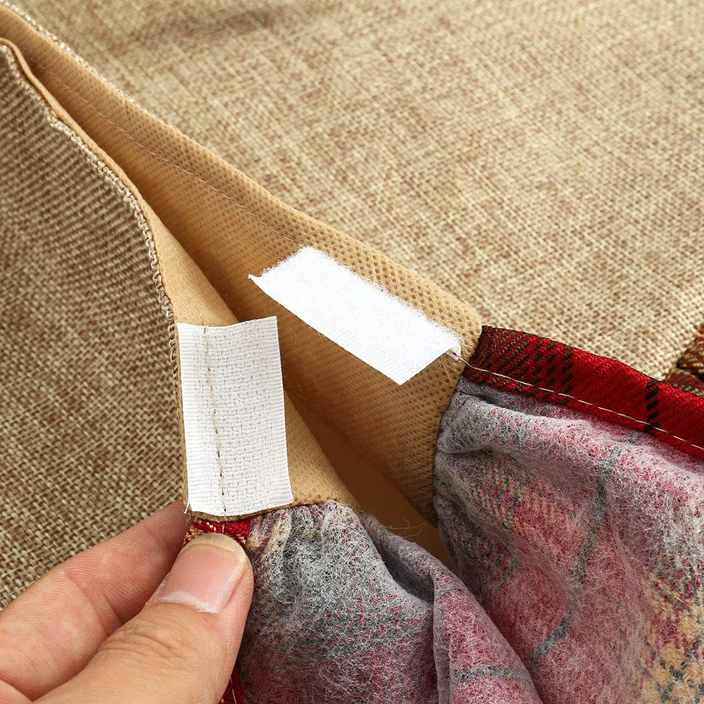 122 см новогодняя елка юбка в красно черную клетку гофрированная манжета с полотно