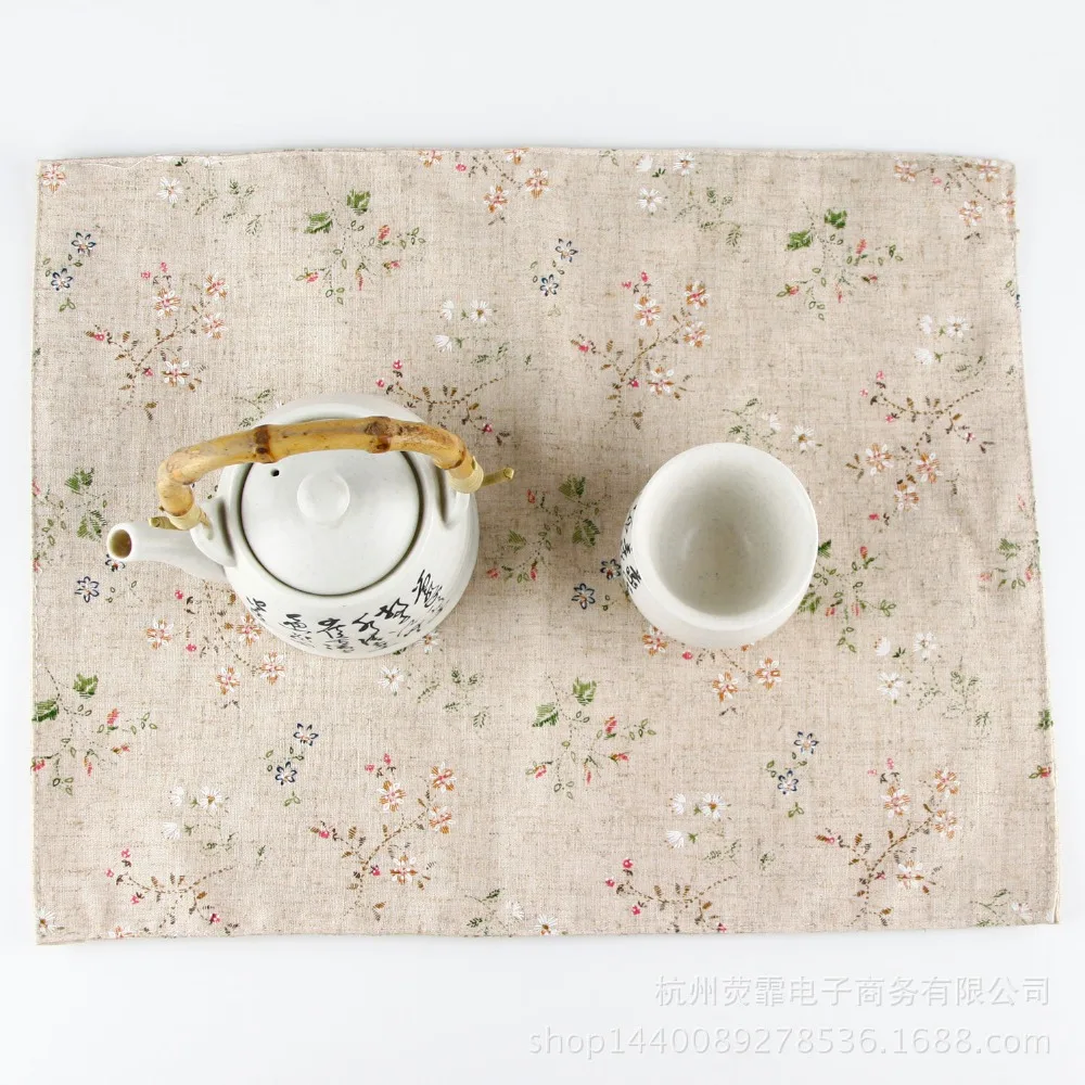 2 шт./лот популярная ткань с принтом льняная салфетка теплоизоляционный коврик