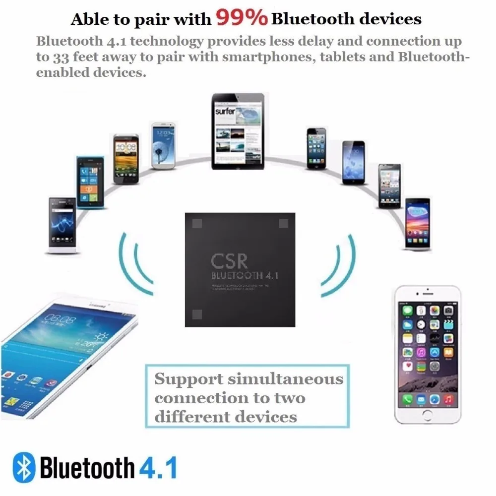 Мини стерео беспроводной Bluetooth наушники музыка bluetooth гарнитуры для IPhone X Samsung note 8
