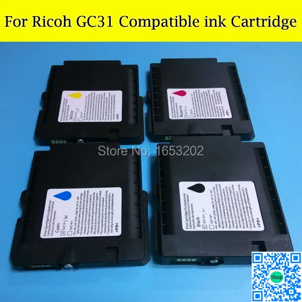 10 комплектов пустых совместимых чернильных картриджей GC31 для Ricoh