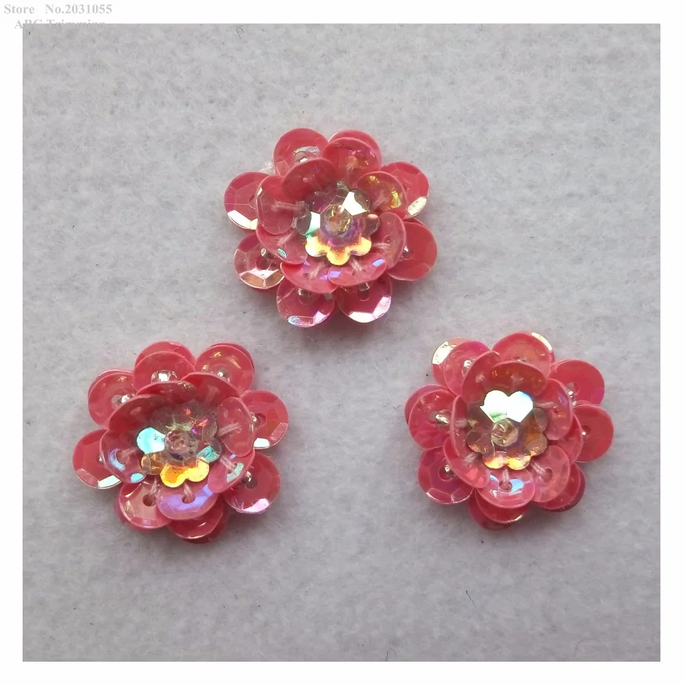 Новинка 3D блестящее стеганое платье с блестками и цветочной аппликацией швейное