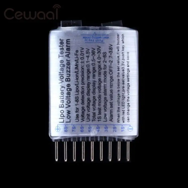 1S 8S RC Lipo измеритель батареи проверка низкого напряжения зуммер Индикатор
