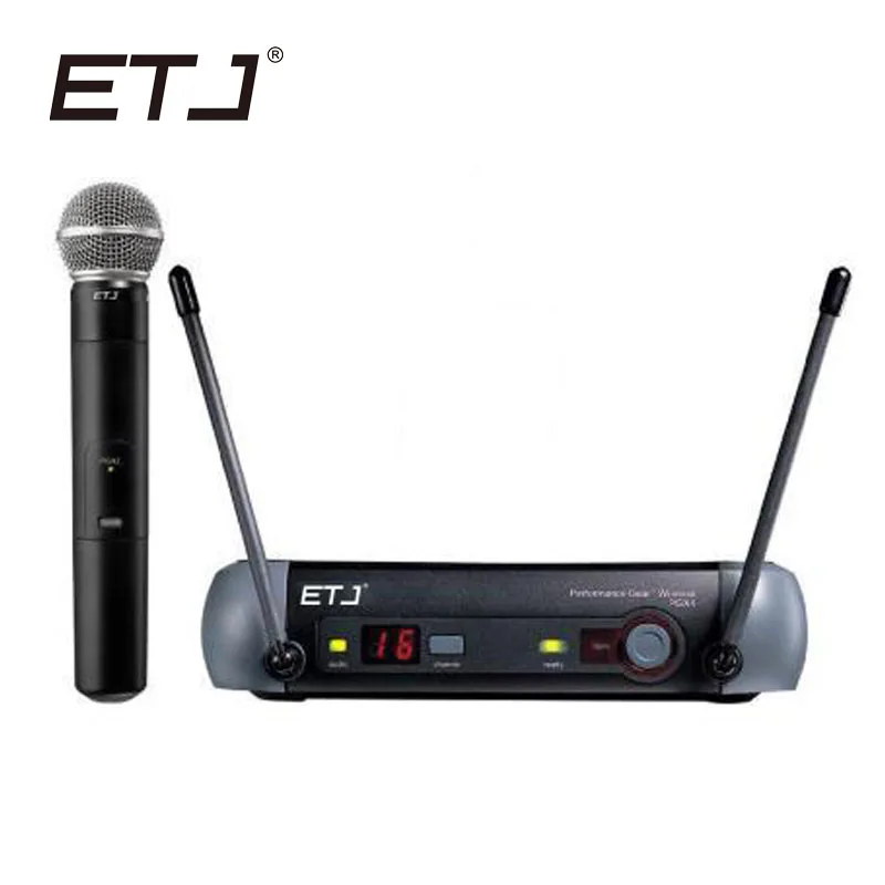 ETJ бренд UHF профессиональный беспроводной микрофон вокальный для сцены
