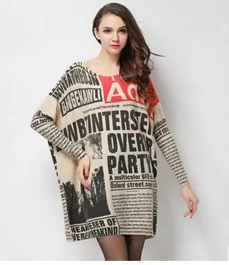 TUHAO Christmas Sweater Pullover Knitted Autumn Winter High Quality Plus Size Vintage Letter Knit Dress CY107 | Женская одежда