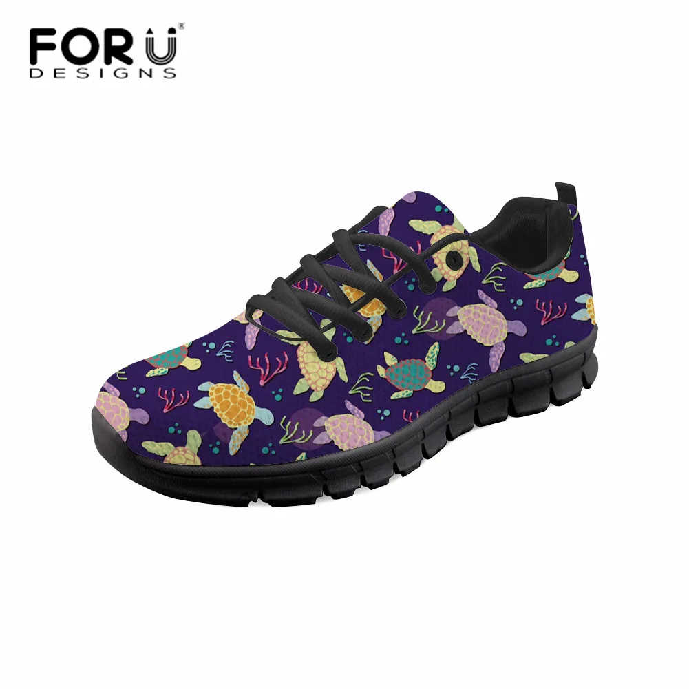 FORUDESIGNS/женские легкие кроссовки на плоской подошве с принтом подсолнуха; Повседневная Удобная дышащая обувь для девочек; весенняя обувь на шнуровке - Цвет: Z4480BAQ