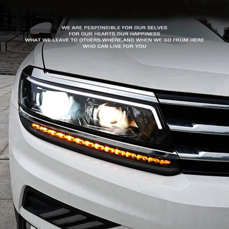 Hlxg автомобильный Стайлинг для Volkswagen Tiguan фары 2017 головная лампа led передний HID