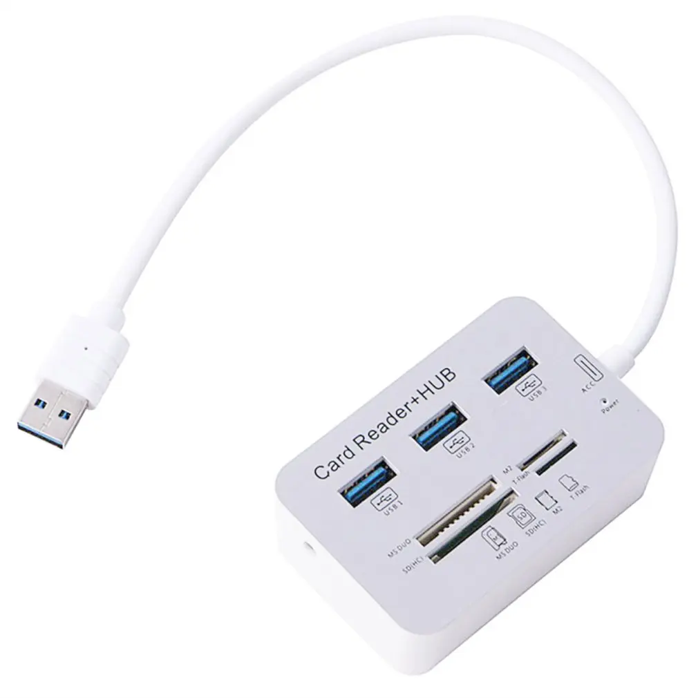 Портативный Размеры Алюминий 3 Порты и разъёмы USB 0 концентратор MS SD M2 TF Multi In 1
