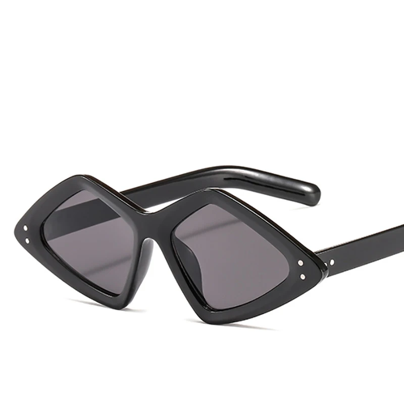 Многоугольные нестандартные солнцезащитные очки винтажные женские летние