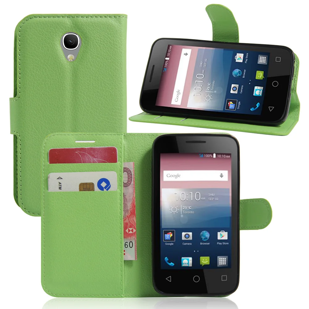Чехол-Кошелек из искусственной кожи для Alcatel Flash Mini OT4031D чехол телефона с функцией