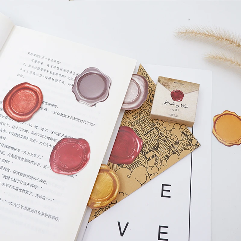 

45 pcs/pack Cute Wax seal paper sticker DIY diary album decoration stickers scrapbooking planner label Scrapbook stickers