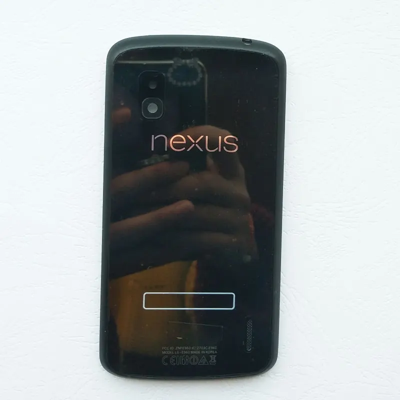 Стеклянная крышка аккумулятора ZUCZUG для LG Google Nexus 4 E960 задняя с NFC + объективом