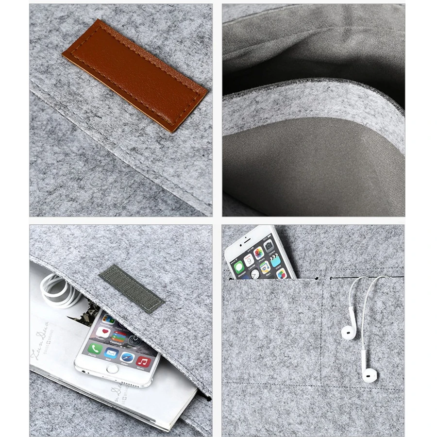 Сумка для ноутбука шерстяной войлочный рукав Macbook Pro 13 Retina 11 12 14 15 чехол Xiaomi Air 5 3 6