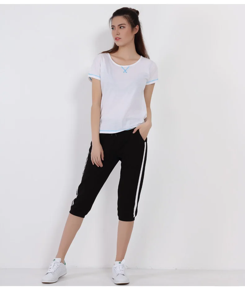 Женские летние обтягивающие брюки до середины икры в полоску большие размеры