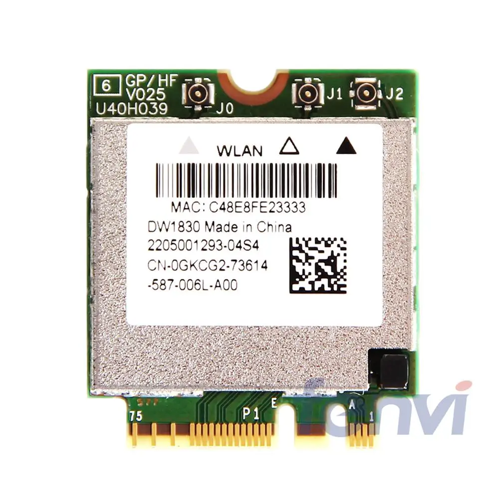 

Беспроводная сетевая Wlan-карта BCM943602BAED DW1830, BCM943602, NGFF M.2, 1300 Мбит/с, 802.11ac, Wi-Fi, Bluetooth, BT4.1, Поддержка mac os